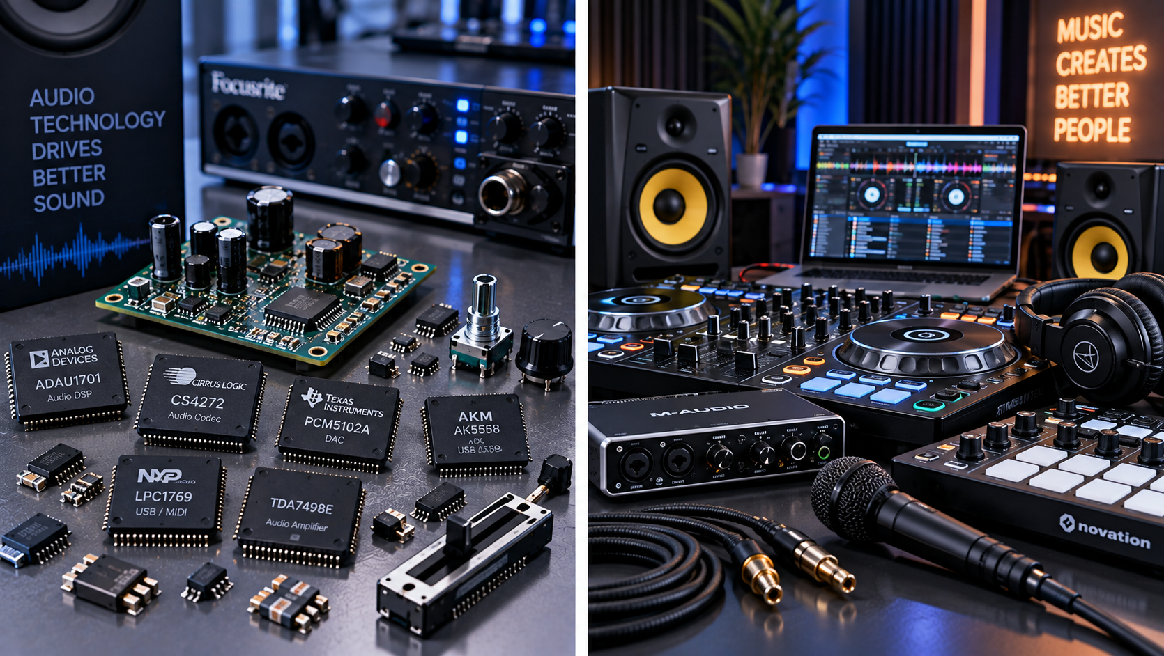 Audio and DJ electronic components